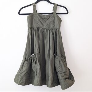 Tractr Girls Pinafore Pocket Dress nylon utility lagenlook dress size M